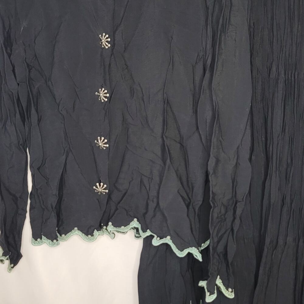 Double D Ranchwear- 2 piece boho set- Navy with embellishments- size Small/Med - Picture 2 of 16
